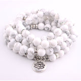 White white stone flower beads bracelet – Jewelry Gift Ideas — 2