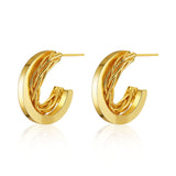 Fashion Women's Copper Twist Stud Earrings – Stylish Gifts — 6
