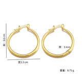Fashion Simple 18K Gold Earrings Exquisite Glossy – Stylish Gifts — 7