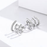Three-layer silver earrings – Practical Gifts — 4