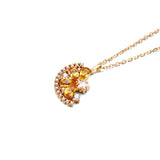 Small Lemon Slice Citrine Necklace – Jewelry Gift Ideas — 3