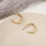 Alloy Hoop Earrings Women's Golden Noble Bohemian – Gifts for Her — 3