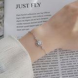 Women's Sterling Silver Sunflower Couple Bracelet – Jewelry Gift Ideas — 4
