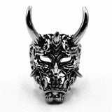 Distressed Prajna Mask Hip Hop Punk Ring – Holiday Gift Ideas — 2