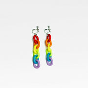 Six-color Rainbow Acrylic Chain Earrings Japanese – Stylish Gifts — 1