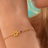 Moon Flower Zircon Birthday Bracelet Titanium – Jewelry Gift Ideas — 3