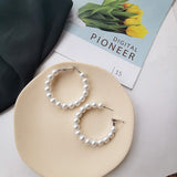 Pearl large circle earrings – Stylish Gifts — 9