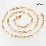 18k Gold Stainless Steel Paper Clip Clavicle – Jewelry Gift Ideas — 12