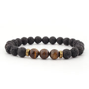 Volcanic stone tiger eye bracelet – Jewelry Gift Ideas — 1