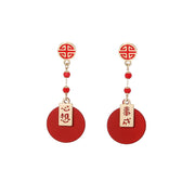 Red New Year Earrings Spring Festival Sterling – Thoughtful Gifts — 7