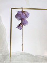 Flower Exaggerated Long Earless Earrings – Stylish Gifts — 17