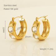 Stainless Steel Plated Titanium Steel Fashion Earrings – Stylish Gifts — 12