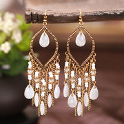 Antique Gold Plated Long Tassel Earrings For Women – Gifts for Her — 1