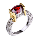 Imitation Ruby 18k Gold Color Separation Ring – Small Gift Ideas — 2