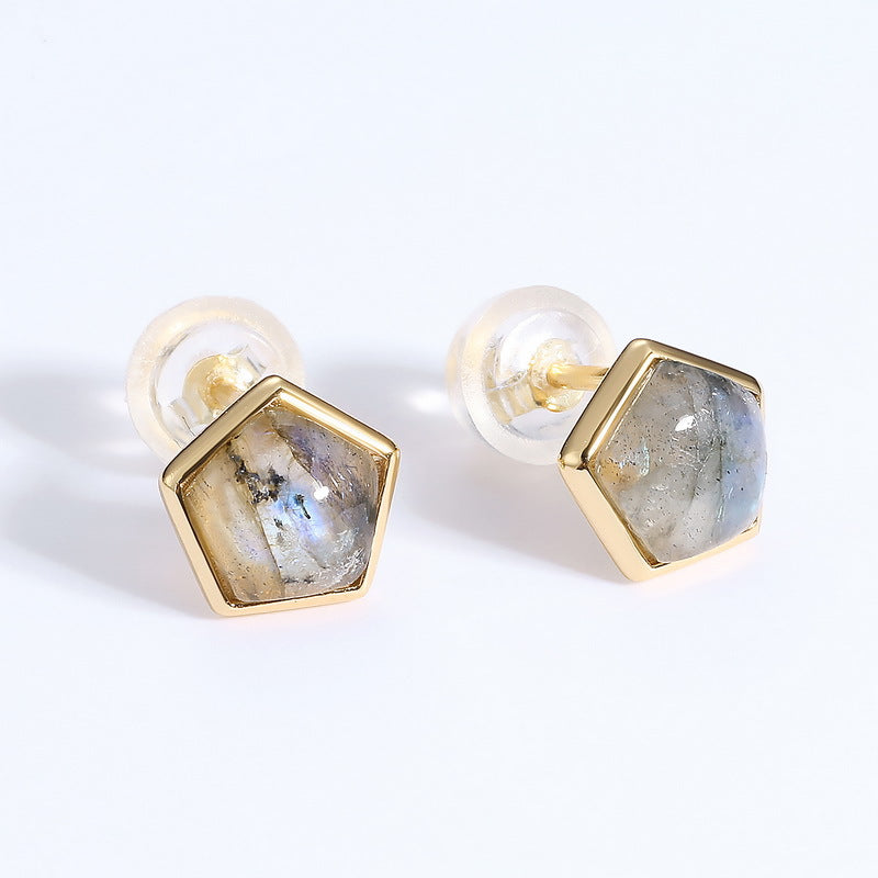 Creative 925 Sterling Silver Labradorite Earrings – Birthday Gifts — 1