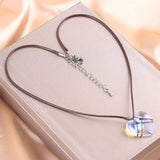 Natural Crystal Heart-shaped Choker Couple Girlfriends – Stylish Gifts — 4