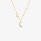 Moon Star Zircon Pendant Necklace – Jewelry Gift Ideas — 3