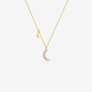 Moon Star Zircon Pendant Necklace – Jewelry Gift Ideas — 3