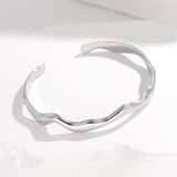 Simple Titanium Steel Wavy Stainless Steel – Jewelry Gift Ideas — 4