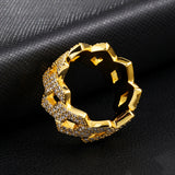 14K Gold Iced Out Prong Ring – Everyday Gifts — 4
