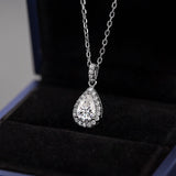 Fashion Water Drop 1 Carat Moissanite Necklace – Jewelry Gift Ideas — 1