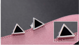 Triangle Black Small Stud Earrings – Gift Ideas — 5