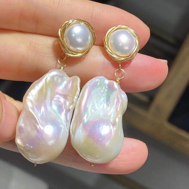 Cloud Light Baroque Pearl Earrings – Stylish Gifts — 1