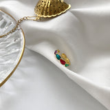 Gold polychromatic gel drop ring – Birthday Gifts — 2