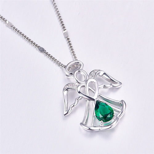 Angel Wings Gemstone Diamond Necklace For Women – Jewelry Gift Ideas — 2