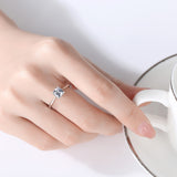 S925 Sterling Silver Fat Square Diamond Ring – Useful Gifts — 1