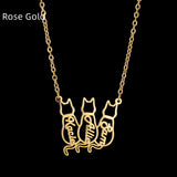 Titanium Cute Kitten Monogrammed Necklace – Jewelry Gift Ideas — 17