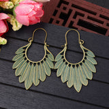 Hawaii palm leaf leaves earrings – Thoughtful Gifts — 3