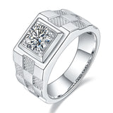 Fashion Moissanite Diamond Ring Simple Men – Stylish Gifts — 2