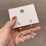 Round Face Slim Pearl Tassel Earrings – Everyday Gifts — 5