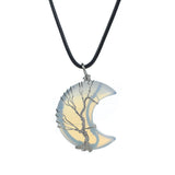 Moon Lucky Tree Natural Stone Pendant Necklace – Jewelry Gift Ideas — 2