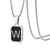 Stainless Steel 26 English Fashion Black Necklace – Jewelry Gift Ideas — 20
