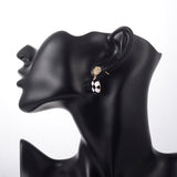 Short Pearl Frosted Bead Copper Earrings – Special Occasion Gifts — 8