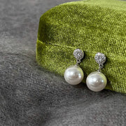 925 Sterling Silver Needle Pearl Stud Earrings Women's – Gifts for Her — 3