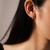 Women's S925 Sterling Silver C- Shaped Zircon Stud – Gifts for Her — 3