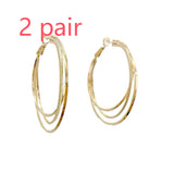 Versatile Exaggerated Double Metal Earrings – Unique Gift Ideas — 5