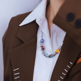 Fashion Colorful Glass Beads Thorn Necklace – Jewelry Gift Ideas — 1
