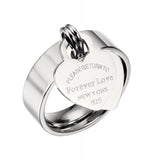 Men's And Women's Fashion Letters Peach Heart Ring – Stylish Gifts — 9
