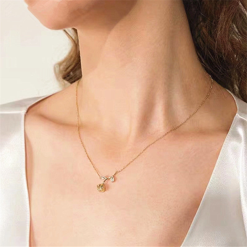 Women's Super Fairy Temperament Sunset Rose – Jewelry Gift Ideas — 1