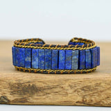 Lapis Natural Stone Leather Braided Bracelet – Jewelry Gift Ideas — 5