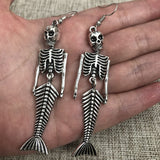 Halloween Earrings Mermaid Skull Skeleton – Small Gift Ideas — 4