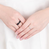 Black Cat White Cat Sterling Silver Couple Ring – Cat Lover Gifts — 4
