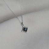 Fashion Square Black Zircon Necklace – Jewelry Gift Ideas — 3