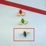 Brass Gold-plated Micro-inlaid Olive-tipped Gemstone – Useful Gifts — 5