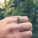 Tungsten Steel All Photoelectric Black Ring – Small Gift Ideas — 1
