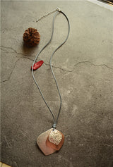 Multi-layered leaves long necklace – Jewelry Gift Ideas — 4